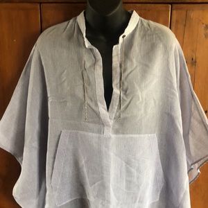 Brunello Cucinelli Size Large Pinstripe Cover-Up Made in Italy